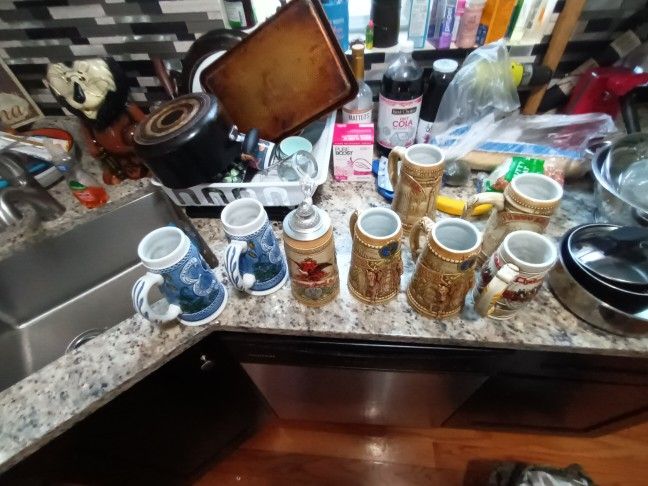 8 Collectable Beer Steins