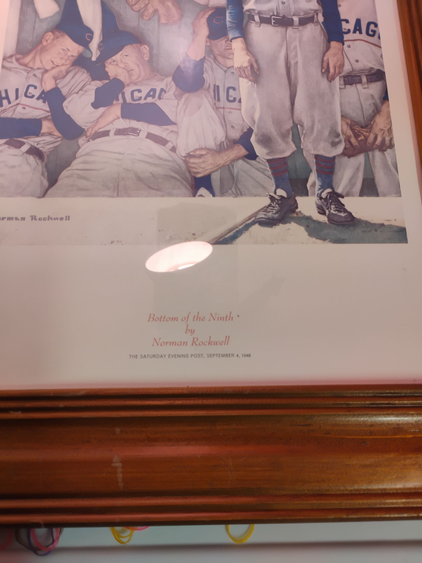 Norman Rockwell "Bottom of the Ninth" Framed Print Vintage 70s C - photo 2