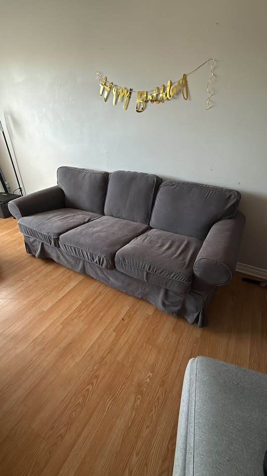 Grey 3-Seater Sofa ikea - photo 2