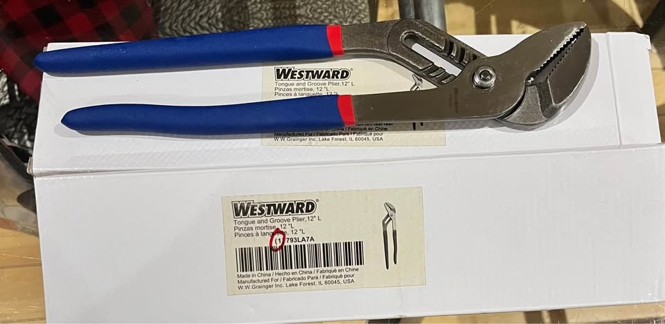 Tongue and Groove Plier: Flat, Groove Joint, 12 in - photo 2