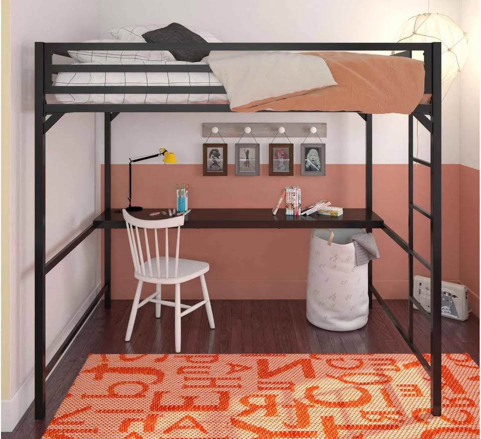 Loft bed / bunk bed with desk - photo 3