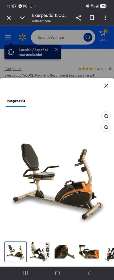 Exerpeutic Exercise Bike - photo 3