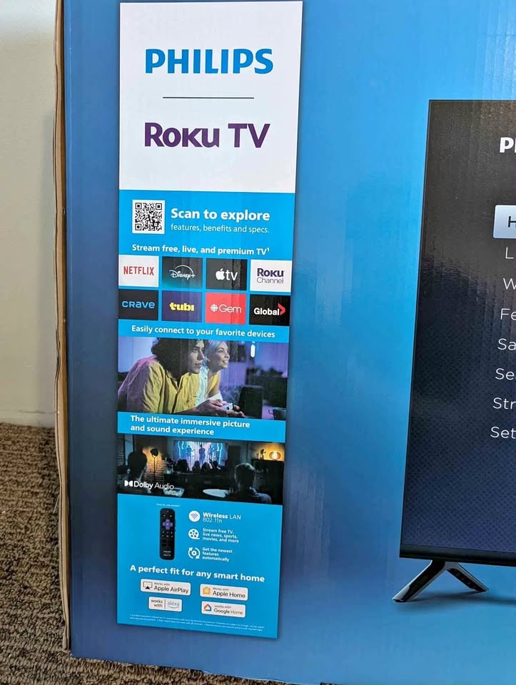 Philips 40 inch Roku Smart TV (Brand new)