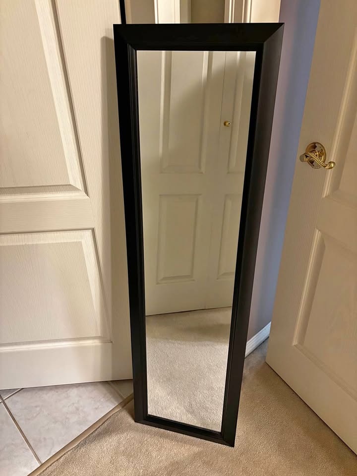 Wooden Black Frame Full Length Mirror