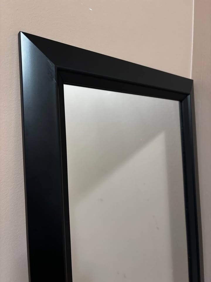 Wooden Black Frame Full Length Mirror - photo 2