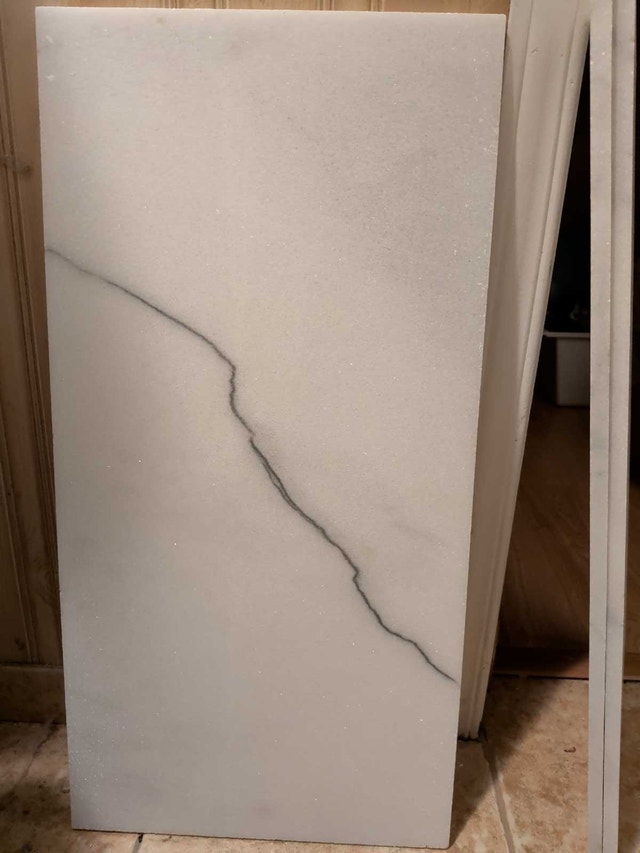 3 Pieces of Carrera Marble Tile