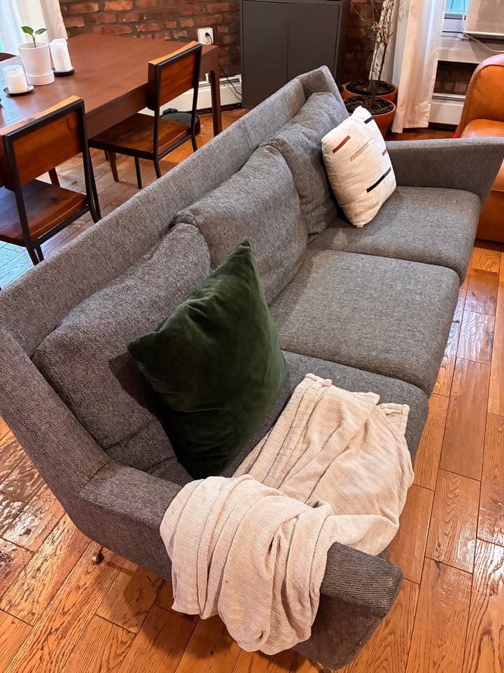 West Elm Couch Sofa (Carlo Mid-Century - Metal Legs (77.5")) - photo 2