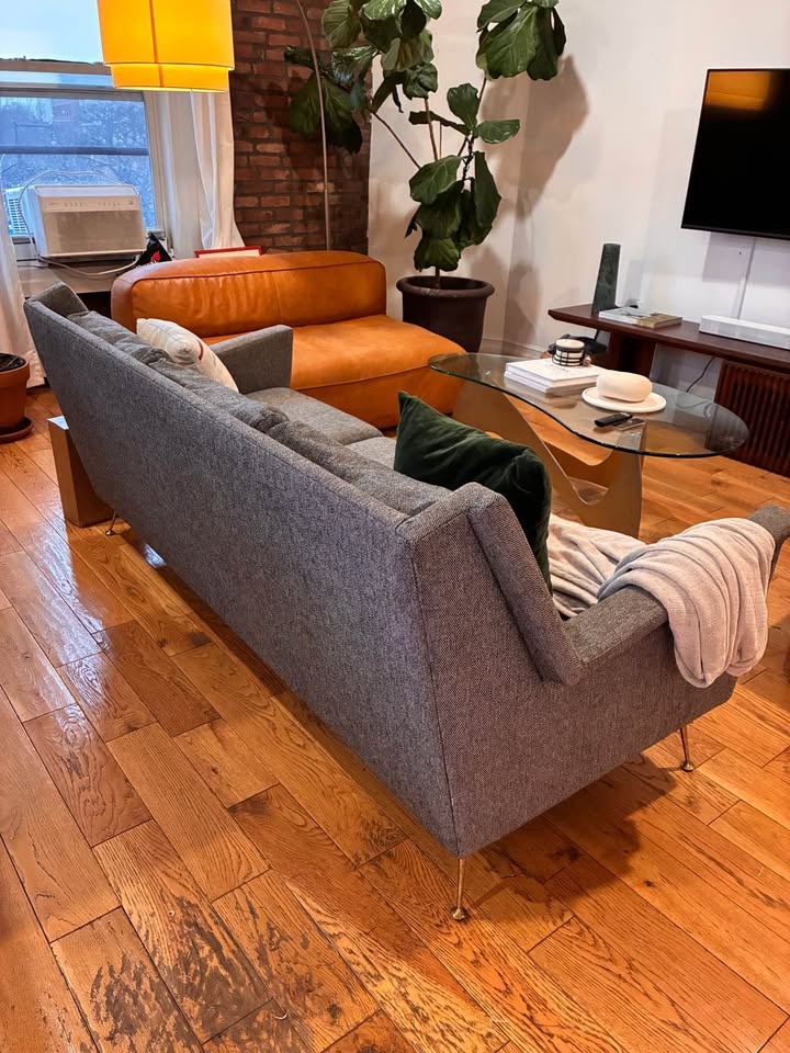 West Elm Couch Sofa (Carlo Mid-Century - Metal Legs (77.5")) - photo 3