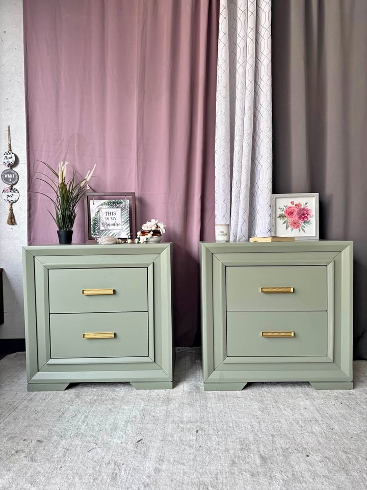 King size nightstands for sale in excellent condition- refinishe