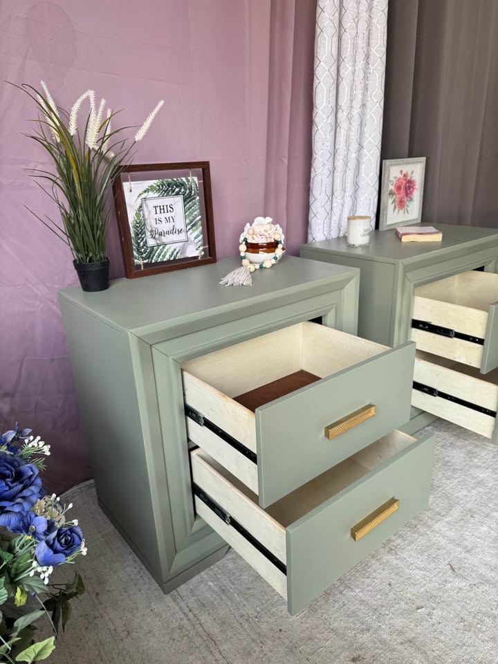 King size nightstands for sale in excellent condition- refinishe - photo 2