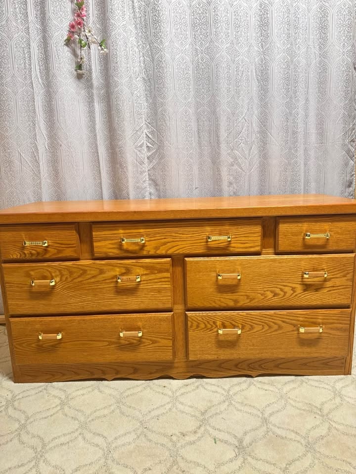Solid oak wood dresser for sale
