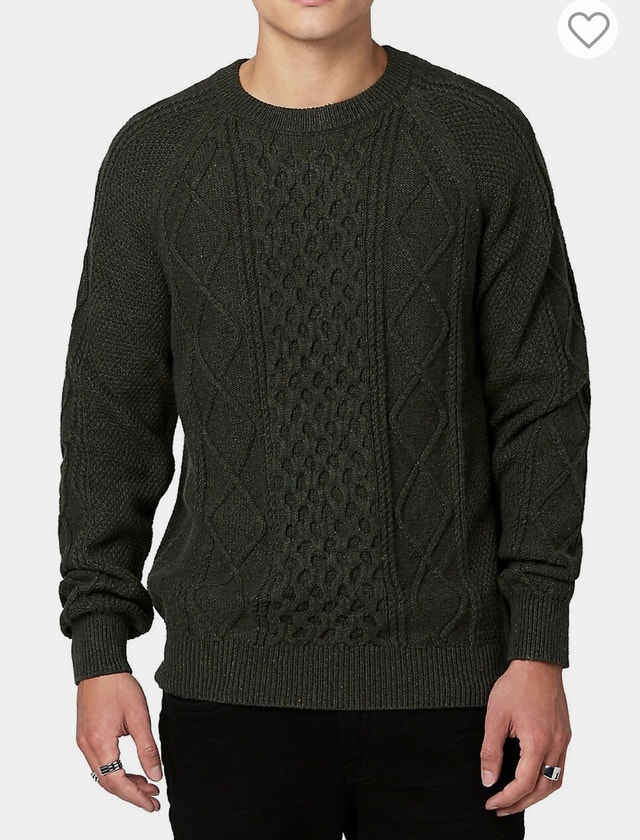 Brand New Buffalo David Bitton Cable-Knit Sweater - Dark Navy