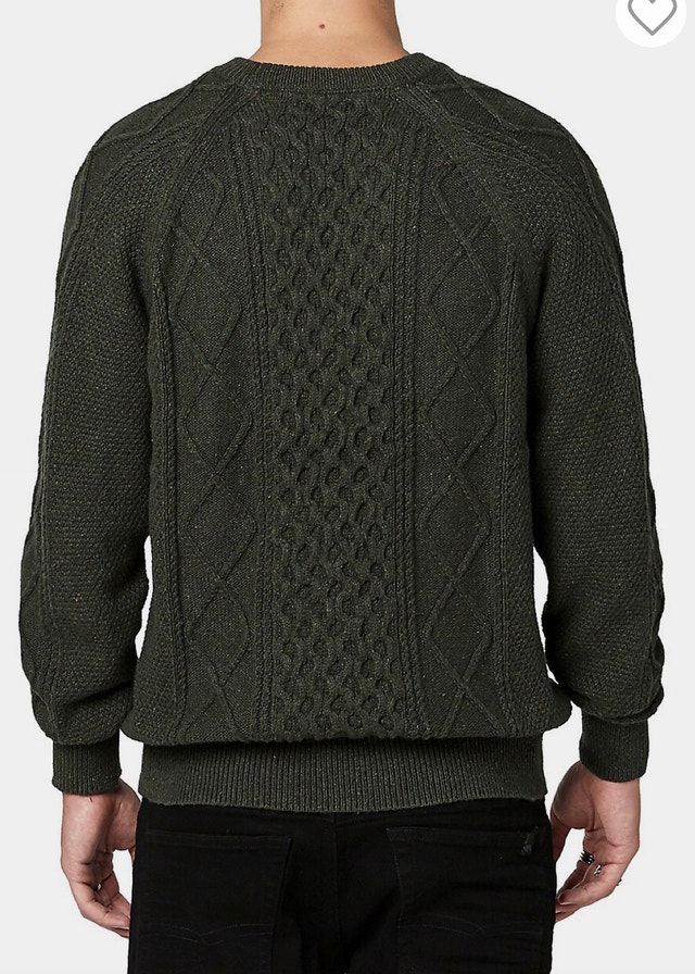 Brand New Buffalo David Bitton Cable-Knit Sweater - Dark Navy - photo 2