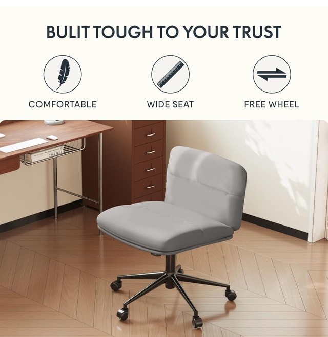 Brand New Ecconiture Home Office Grey Chair