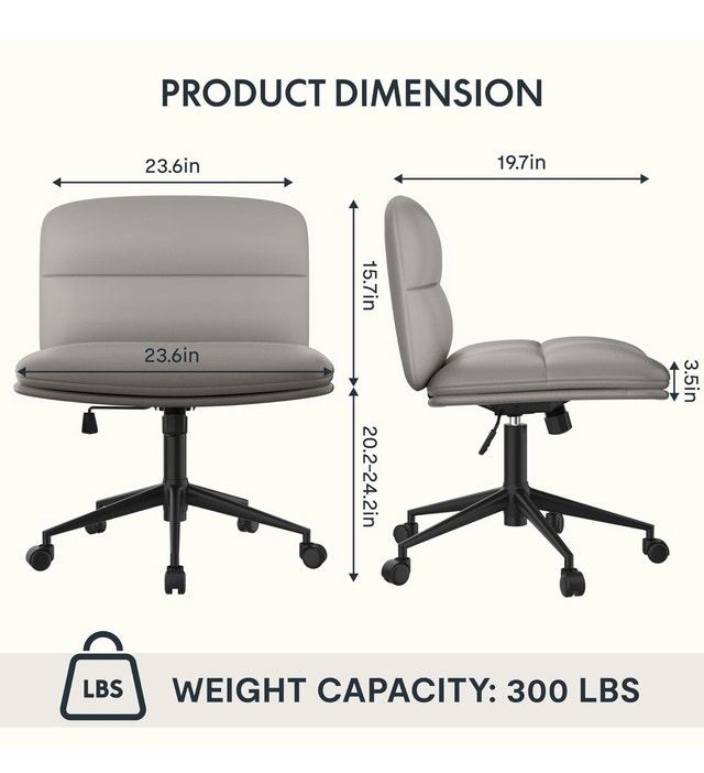 Brand New Ecconiture Home Office Grey Chair - photo 2