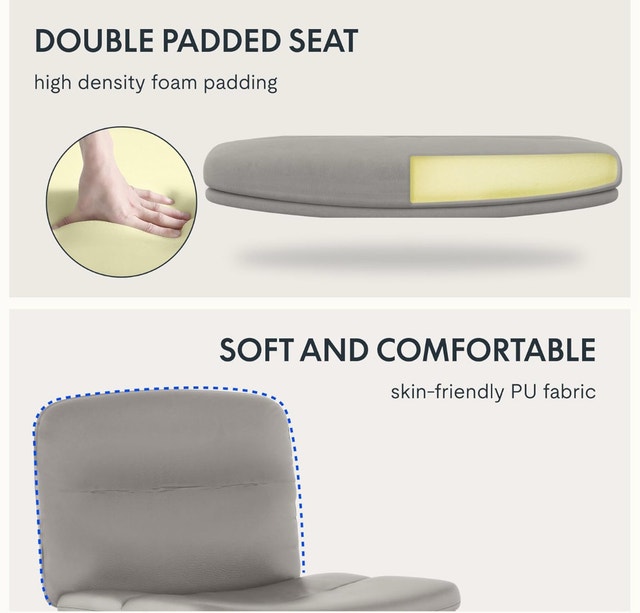 Brand New Ecconiture Home Office Grey Chair - photo 3