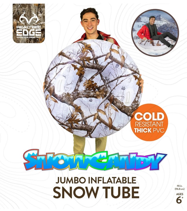 Brand New RealTree Edge SnowCandy Jumbo Inflatable Snow Tube