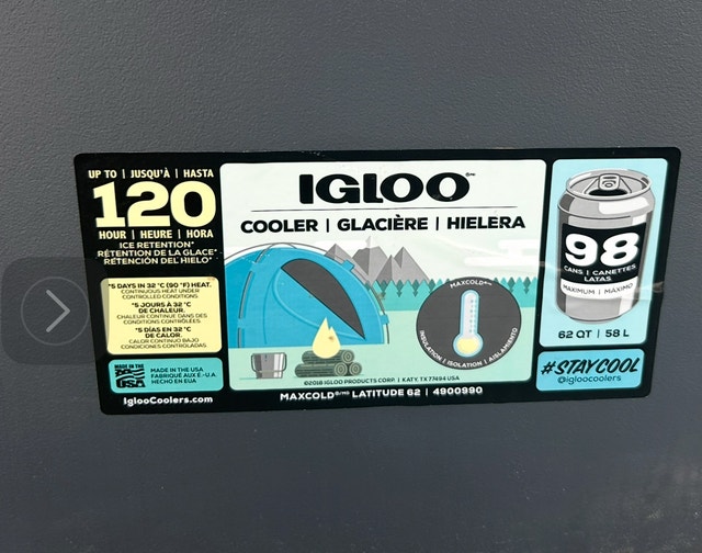 Igloo MaxCold 120 Hrs 62 Qt Wheeled Cooler - photo 4