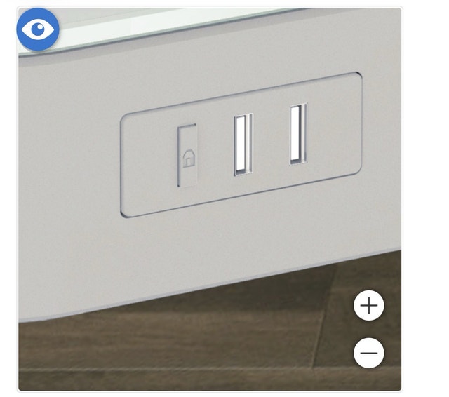 Tresanti Adjustable Glass Top USB Wireless Sit/Stand Desk - photo 3