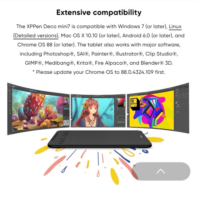 XP-Pen Deco mini7 Portable Graphics Tablet - photo 3