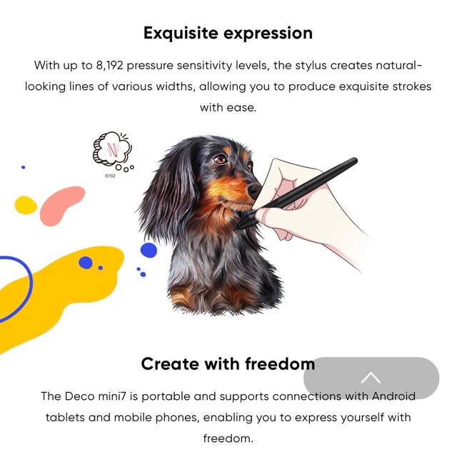 XP-Pen Deco mini7 Portable Graphics Tablet - photo 4