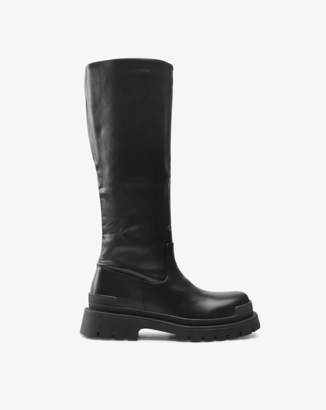 Brand New Raid Rosina Knee-High Lug-Sole Black Boots - photo 2