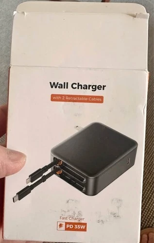 35W Wall Charger w/ Retractable USB-C & iOS Cable + Extra USB-C - photo 5