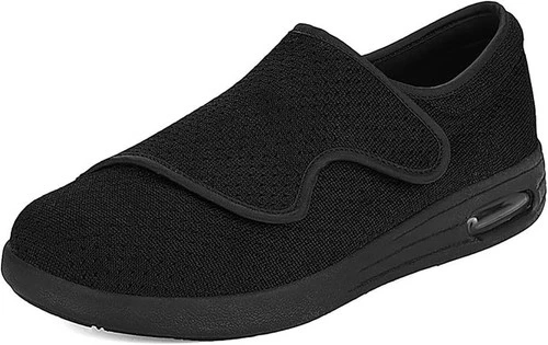 Black Diabetic Shoes EU 42.5, Air-go+ Memory Foam, Adjustable
