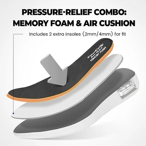 Black Diabetic Shoes EU 42.5, Air-go+ Memory Foam, Adjustable - photo 5