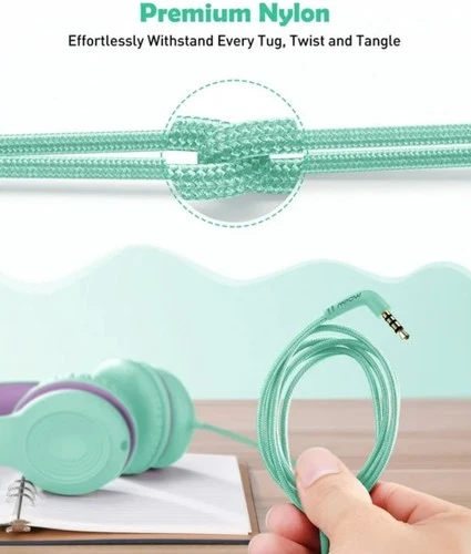 Mpow BH297B Kids Headphones with Mic, Volume Limit - photo 4
