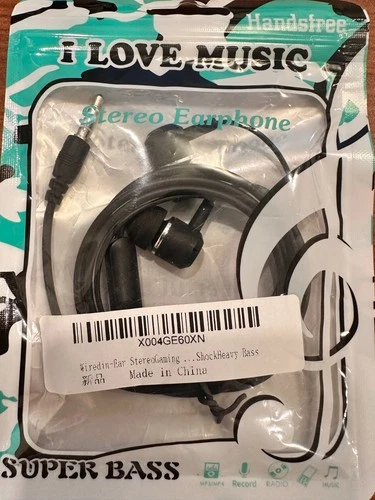 🎧 Stereo Wired Earphones – Super Bass, In-Ear, Handsfree w/ Mic