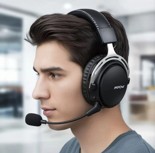 MPOW Air Wireless Gaming Headset Silver - 2.4G PS5 PS4 PC Switch - photo 2