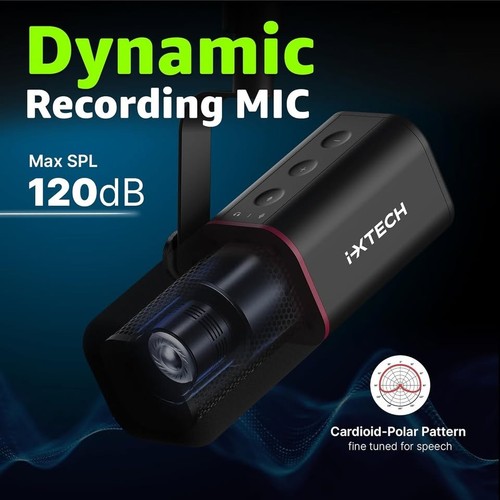 IXtech Dynamic Microphone Wired Vocal Mic for Singing, Speech, K - photo 3