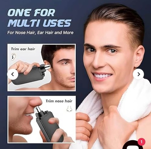 Nose Ear Hair Trimmer for Men - USB C Rechargeable Portable