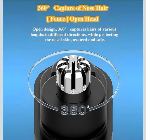 Nose Ear Hair Trimmer for Men - USB C Rechargeable Portable - photo 4