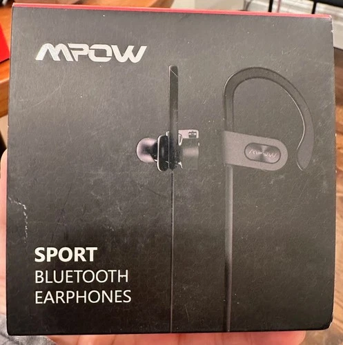 MPOW Sport Bluetooth Earphones With Case Model MPBH088AB New In