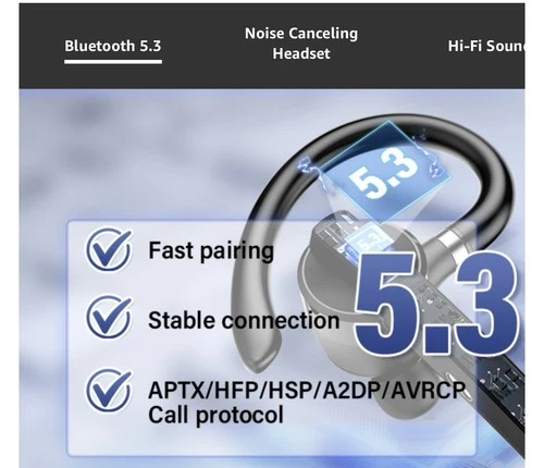 Thunelec G9 Bluetooth Headset Wireless Bluetooth 5.3 - photo 4