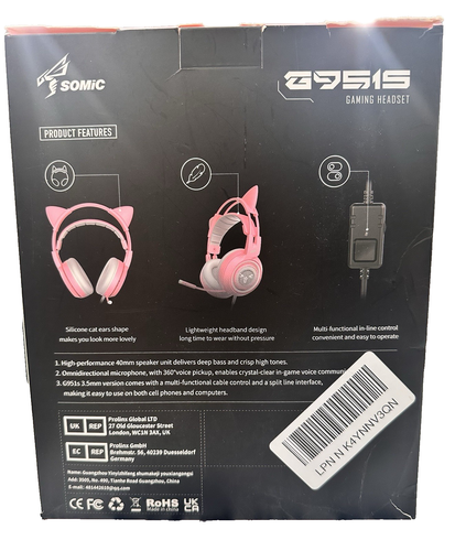 SOMIC G951s Pink Stereo Gaming Headset with Mic - photo 4