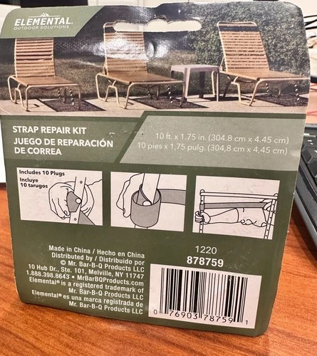 1.75" Wide 10Ft Long Vinyl Straps for Patio Chair Repair +10 Plu - photo 2
