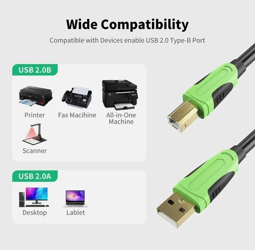 XXONE 20ft USB Cable - Type A to Type B, Gold-Plated - photo 5
