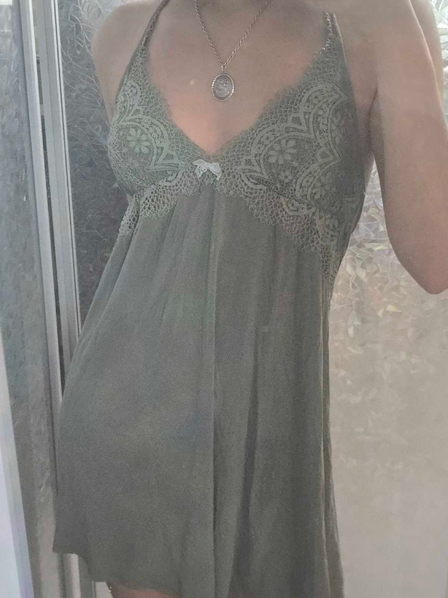 Victoria's Secret Olive Green Slip - Size S