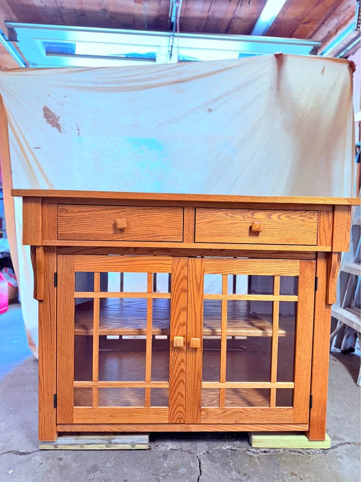 Solid oak wood island - photo 2