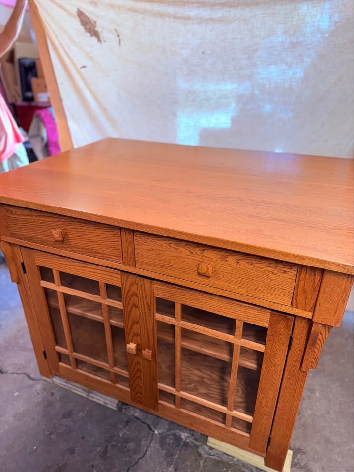 Solid oak wood island - photo 4