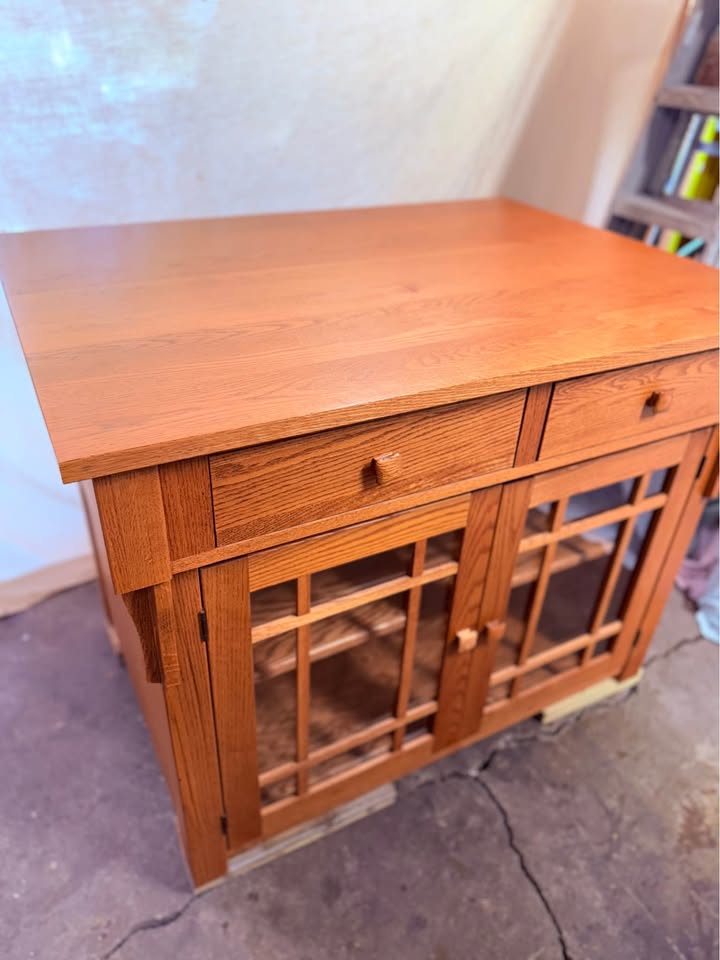 Solid oak wood island - photo 5