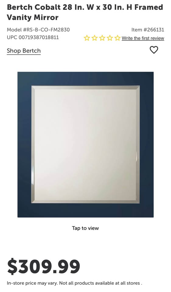 Brand New Bertch Cobalt mirrors (set of 4) - photo 3