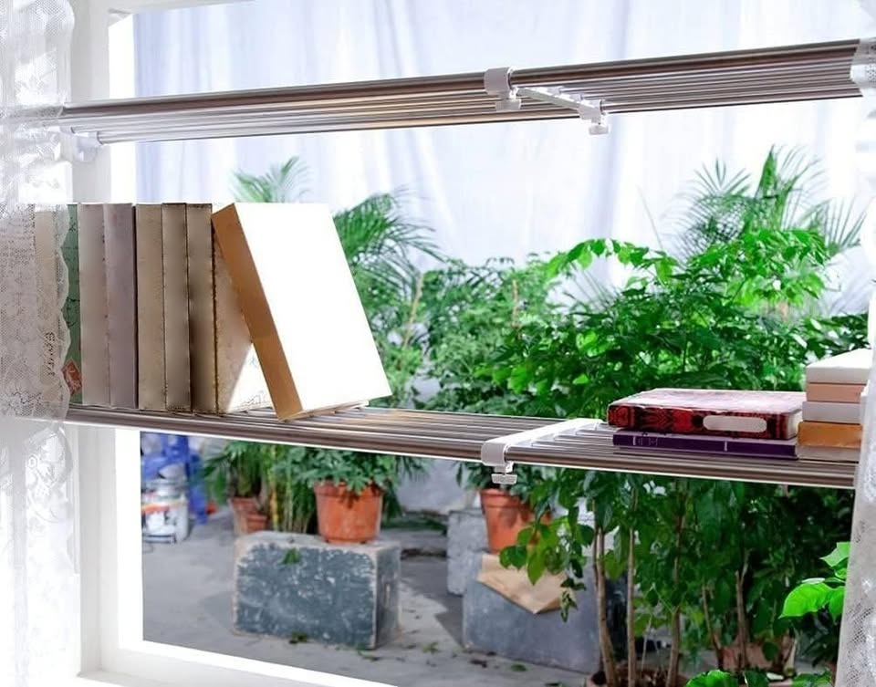 Adjustable Tension Rod Shelf x2 - photo 3