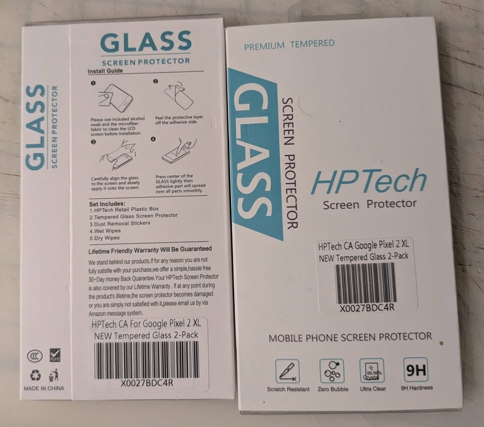 Google Pixel 2XL Tempered Glass Screen Protector x3