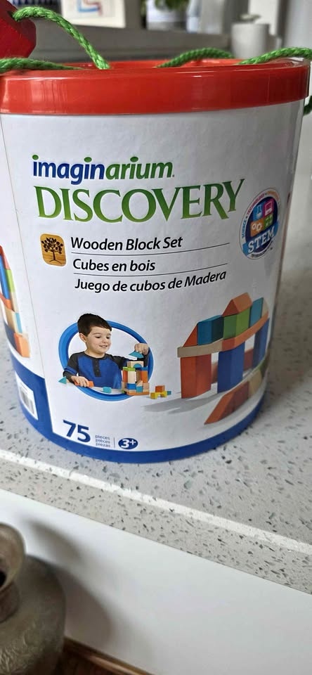 Children's Wooden Block Set - Imaginarium Discovery - 75 Pieces