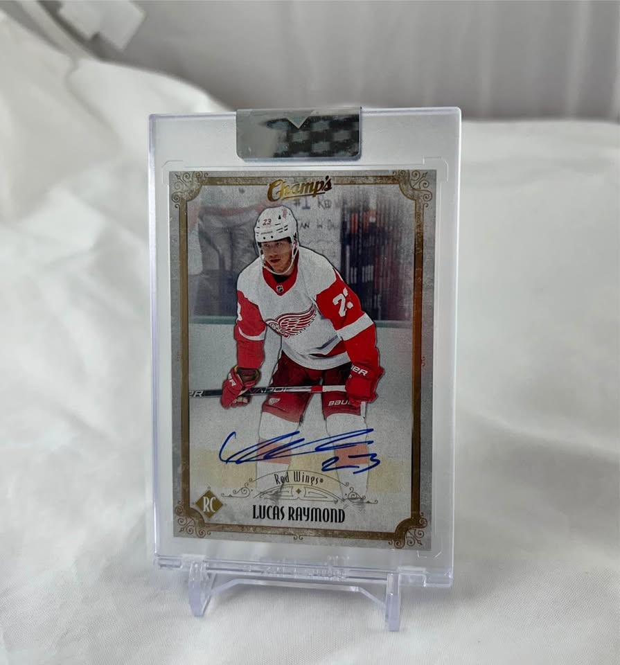 2021-22 Clear Cut Lucas Raymond Champ’s Rookie Auto