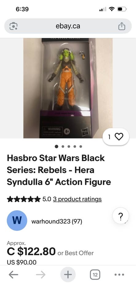 Star Wars Black Series Hera Syndulla (Rebels) Figure - photo 3